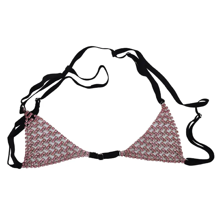 Hustler Reggiseno Strass Pink Vibrators