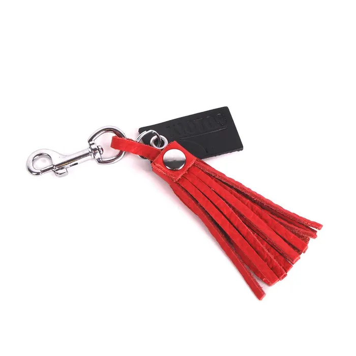 Kiotos Restraints Kiotos Leather Sleutelhanger Met Leren Zweepje Rood
