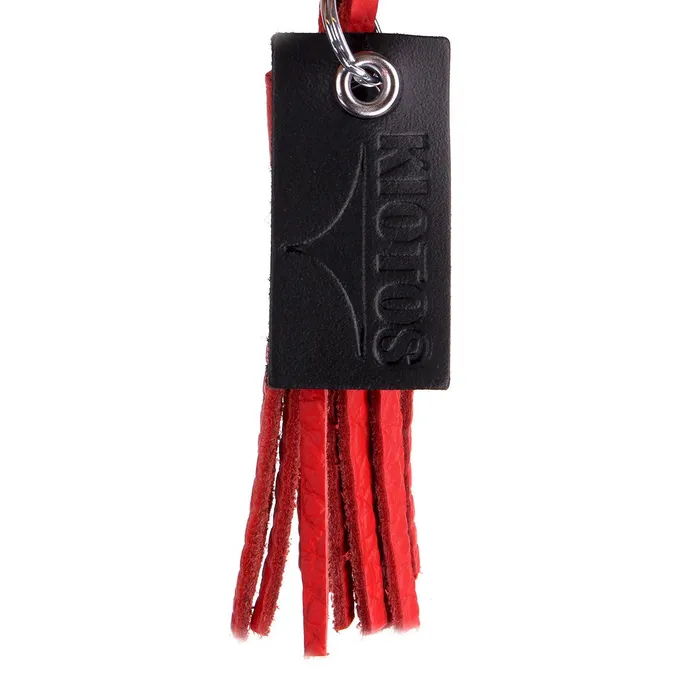 Kiotos Restraints | Kiotos Leather - Sleutelhanger Met Leren Zweepje - Rood