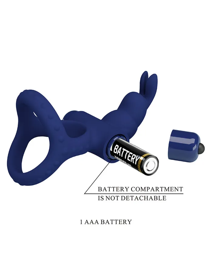 Vibrators | Pretty Love Pretty Love - Luchito - Rabbit Cockring - Donkerblauw