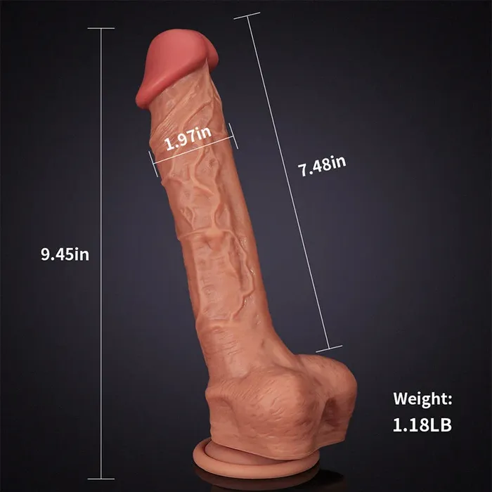 9.45Inch Ultra Lifelike Textured Silicone Dildo | Lovetoyshub Female Sex Toys