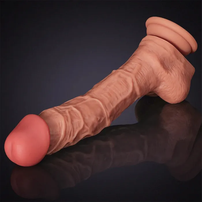 9.45Inch Ultra Lifelike Textured Silicone Dildo | Lovetoyshub Female Sex Toys