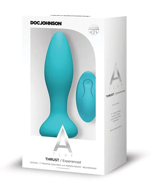 Aplay Thrust Experienced Anal Plug Rechargeable W Remote Teal Doc Johnson Novelties Anal Aplay Thrust Experienced Anal Plug Rechargeable W Remote Teal Doc Johnson Novelties Anal