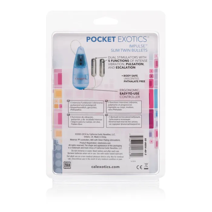 CalExotics Female Sex Toys | Impulse Pocket Paks Slim Twin Bullets CalExotics Female Sex Toys | Impulse Pocket Paks Slim Twin Bullets