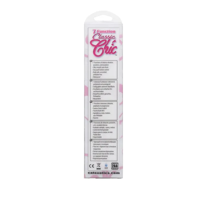 CalExotics Vibrators | 7 Function Classic Chic Standard G for G-Spot Stimulation - Pink