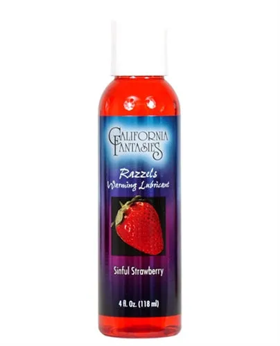 California Fantasies Lubricants Razzels Warming Lubricant Kissable Cherry 4 Oz Bottle California Fantasies Lubricants Razzels Warming Lubricant Kissable Cherry 4 Oz Bottle