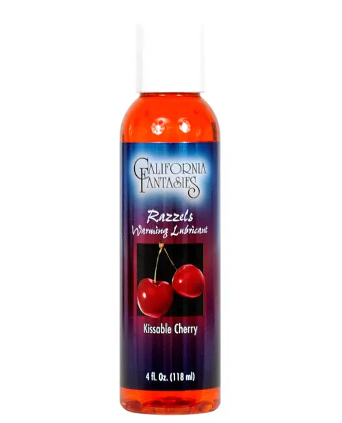 California Fantasies Lubricants | Razzels Warming Lubricant - Kissable Cherry - 4 Oz. Bottle