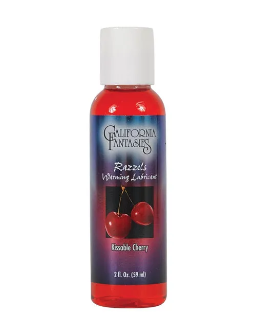 California Fantasies Lubricants | Razzels Warming Lubricant - Kissable Cherry - 4 Oz. Bottle