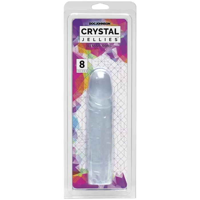 Dildos | 8 in Classic Dong Clear - Crystal Jellies