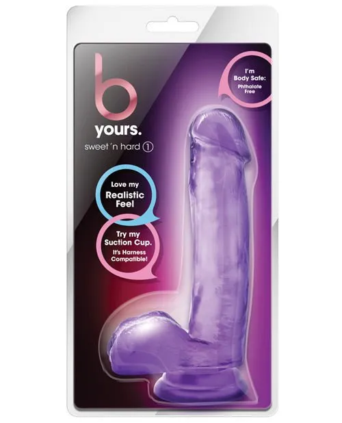 Dildos Blush Novelties Blush B Yours Sweet N Hard 1 Wsuction Cup Purple