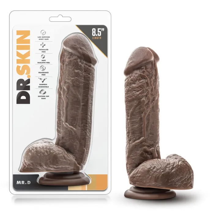 Dr. Skin - Mr. D - 8.5 Inch Dildo - Chocolate | Blush Novelties Dildos Dr. Skin - Mr. D - 8.5 Inch Dildo - Chocolate | Blush Novelties Dildos