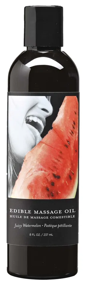 Earthly Body Couples Edible Massage Oil Watermelon 8 Fl Oz