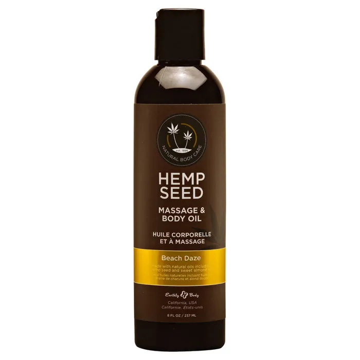 Earthly Body Couples Hemp Seed Massage Body Oil Beach Daze Coconut Pineapple Scented 237 ml Bottle MAS045 Earthly Body Couples Hemp Seed Massage Body Oil Beach Daze Coconut Pineapple Scented 237 ml Bottle MAS045
