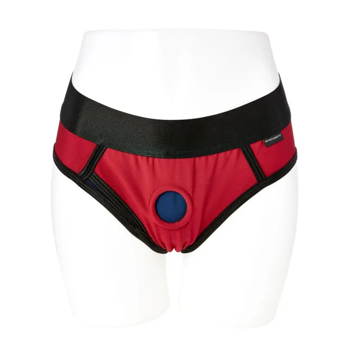 Em. Ex. Active Harness Wear Contour - Navy/scarelt - Extra Large | Sportsheets Men's Underwear Em. Ex. Active Harness Wear Contour - Navy/scarelt - Extra Large | Sportsheets Men's Underwear
