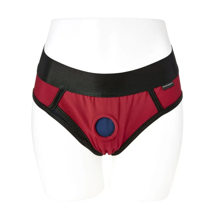 Em. Ex. Active Harness Wear Contour - Navy/scarelt - Extra Large | Sportsheets Men's Underwear Em. Ex. Active Harness Wear Contour - Navy/scarelt - Extra Large | Sportsheets Men's Underwear