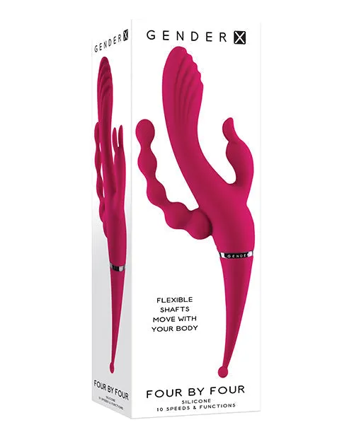 Evolved Novelties Gender X Four By Four Vibrator Burgundy Vibrators