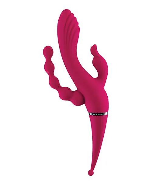 Evolved Novelties Gender X Four By Four Vibrator - Burgundy | Vibrators