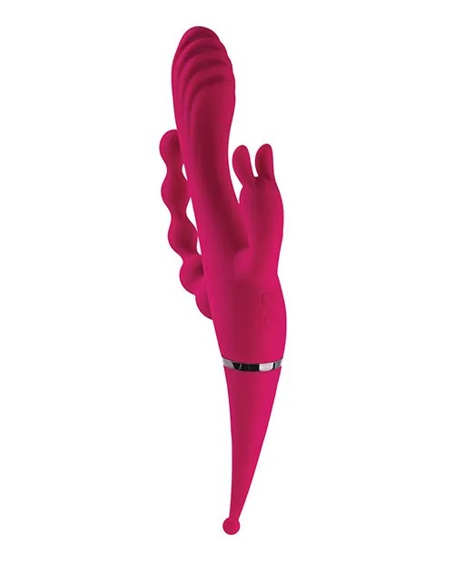 Evolved Novelties Gender X Four By Four Vibrator - Burgundy | Vibrators