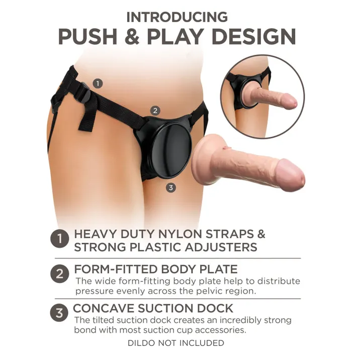 Female Sex Toys | King Cock Elite Beginner's Body Dock Strap-on Harness - Black - Pipedream Female Sex Toys | King Cock Elite Beginner's Body Dock Strap-on Harness - Black - Pipedream