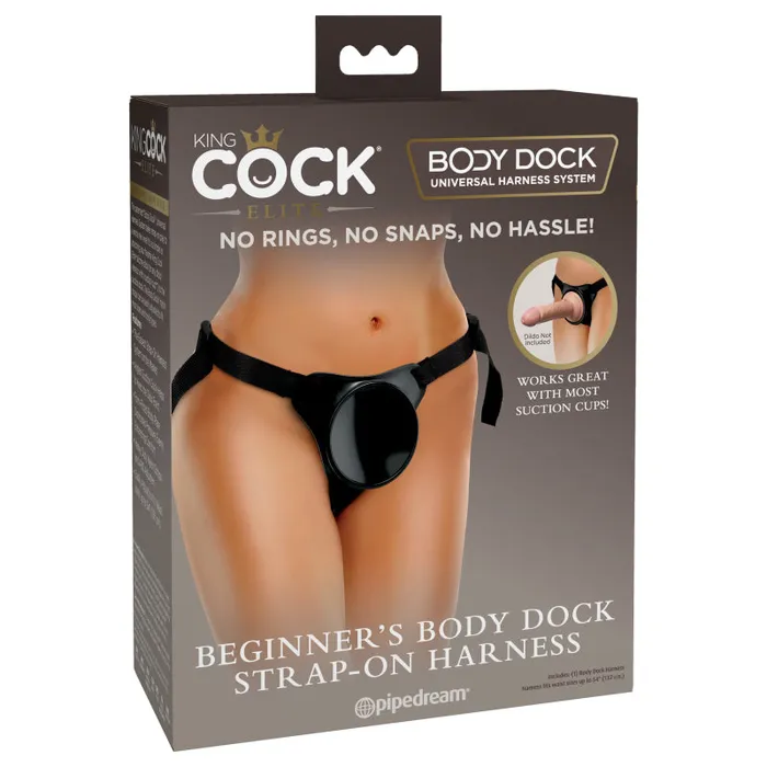 Female Sex Toys | King Cock Elite Beginner's Body Dock Strap-on Harness - Black - Pipedream Female Sex Toys | King Cock Elite Beginner's Body Dock Strap-on Harness - Black - Pipedream