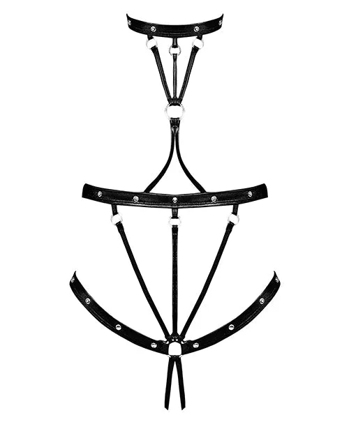 Female Sex Toys | Lust Seducer Strappy Cupless & Crotchless G-string Teddy Black - Comme Ci Comme Ca