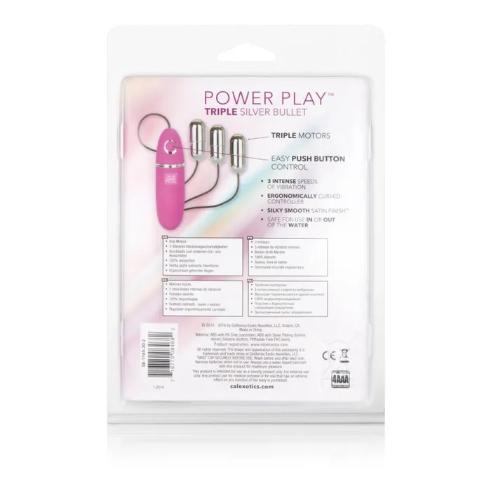 Female Sex Toys | Power Play Triple Silver Bullet - CalExotics Female Sex Toys | Power Play Triple Silver Bullet - CalExotics
