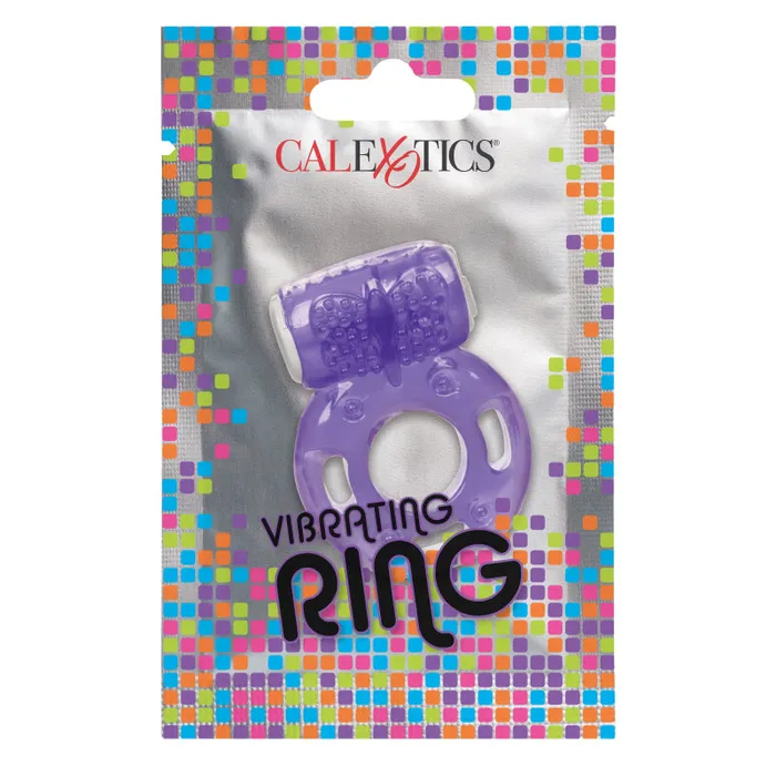 Foil Pack Vibrating Ring Purple Calexotics Male Sex Toys