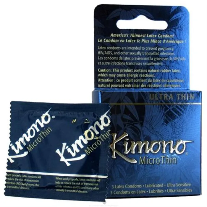 Kimono Condoms Enhancers Kimono Micro Thin 3 Pack
