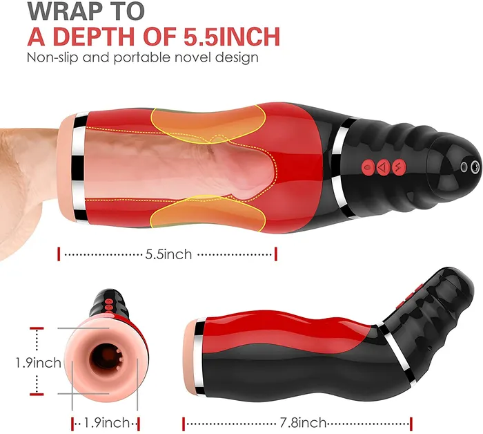 Lusty Age Male Sex Toys | Deep Throat Clip Suction Blowjob Male Masturbation Cup
