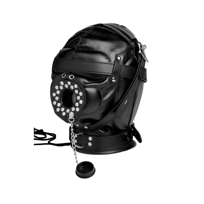 Male Sex Toys XR Brands Strict Sensory Deprivation Hood with Open Mouth Gag Male Sex Toys XR Brands Strict Sensory Deprivation Hood with Open Mouth Gag