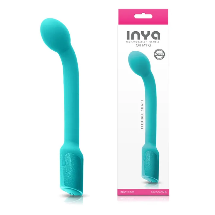 NS Novelties Vibrators Inya Oh My G Teal 208 cm USB Rechargeable Vibrator
