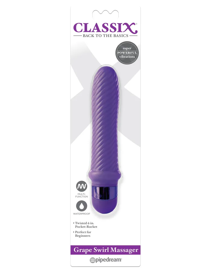 Pipedream Classic Grape Swirl Massage Vibrator Pipedream Female Sex Toys