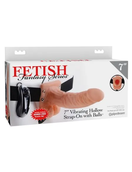Pipedream Female Sex Toys | Fetish Fantasy 7 Vibrating Hollow Strap On W/balls