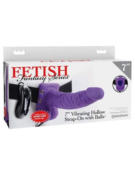 Pipedream Female Sex Toys | Fetish Fantasy 7 Vibrating Hollow Strap On W/balls
