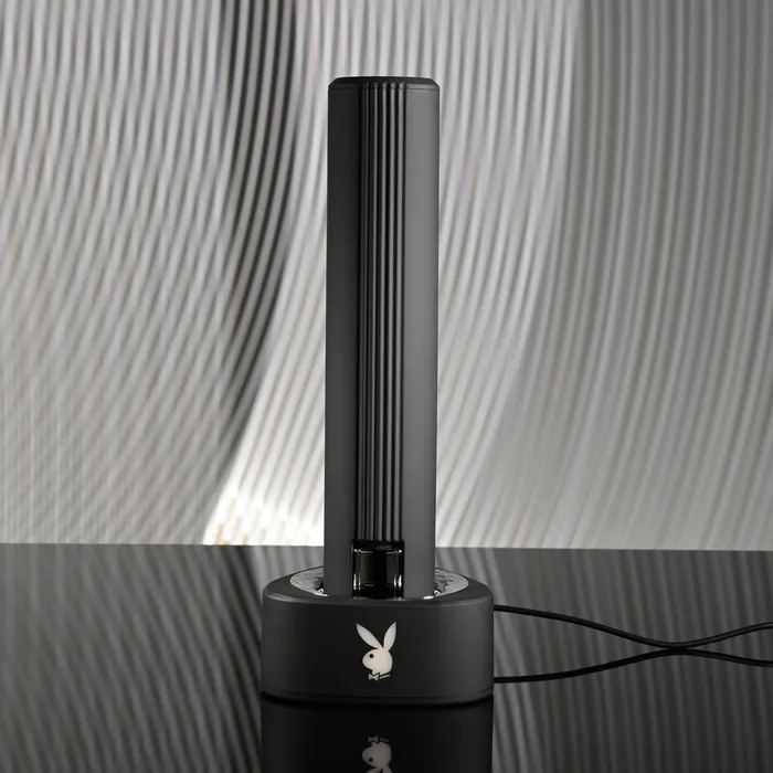 Playboy Pleasure Female Sex Toys | Playboy Pleasure PLEASURE ZONE - Black 21.4 cm Rechargeable Vibrator with USB Charging Dock Playboy Pleasure Female Sex Toys | Playboy Pleasure PLEASURE ZONE - Black 21.4 cm Rechargeable Vibrator with USB Charging Dock