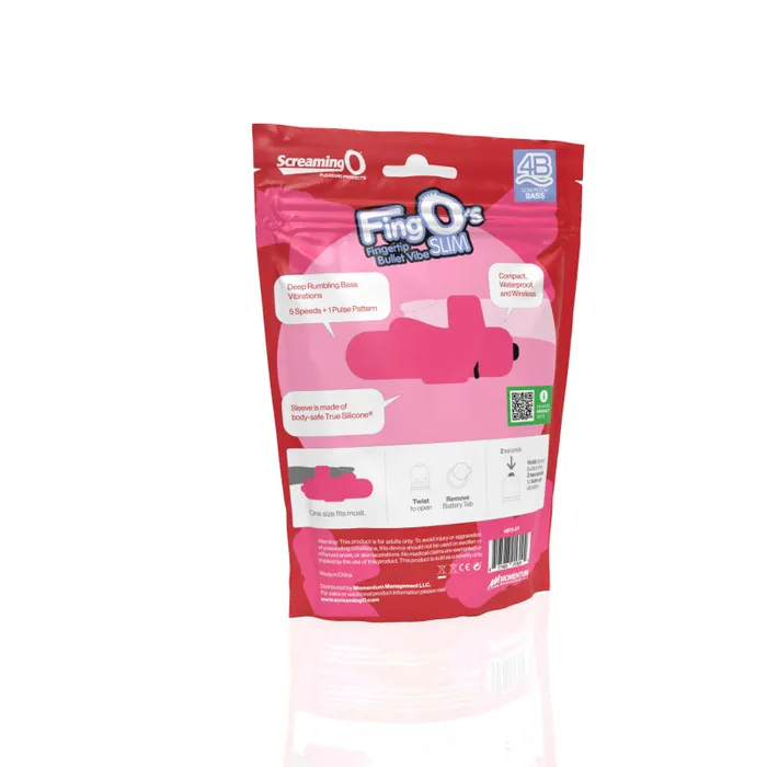 Screaming O 4b Fingo Slim Strawberry Female Sex Toys