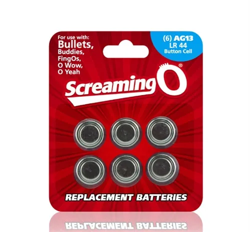 Screaming O Vibrators Replacement Batteries AG13 LR44 Button Cell 6 Count Each
