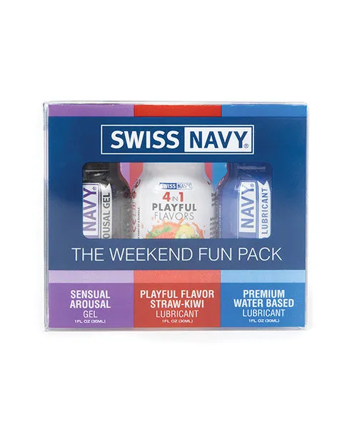 Swiss Navy Weekend Fun Pack Of 3 1 Oz MD Science Lab Male Sex Toys