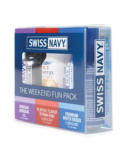 Swiss Navy Weekend Fun Pack Of 3 - 1 Oz | M.D. Science Lab Male Sex Toys