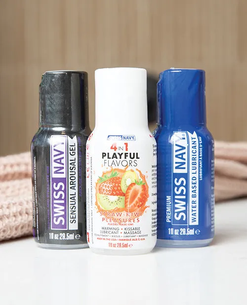 Swiss Navy Weekend Fun Pack Of 3 - 1 Oz | M.D. Science Lab Male Sex Toys