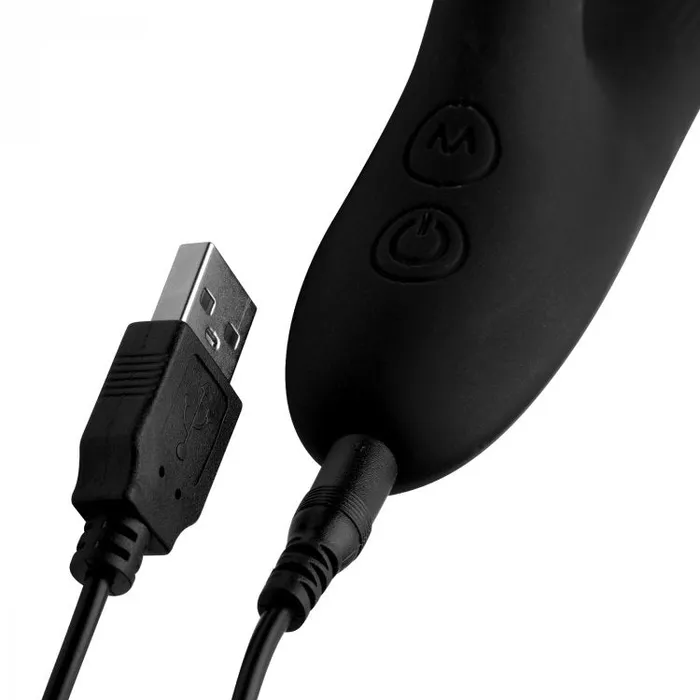 Vibrators | XR Brands 7x Bendable Silicone Rabbit Vibrator - Black
