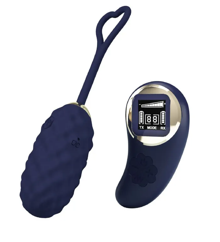 Vivian Remote Control Vibrating Egg Blue Pretty Love Female Sex Toys