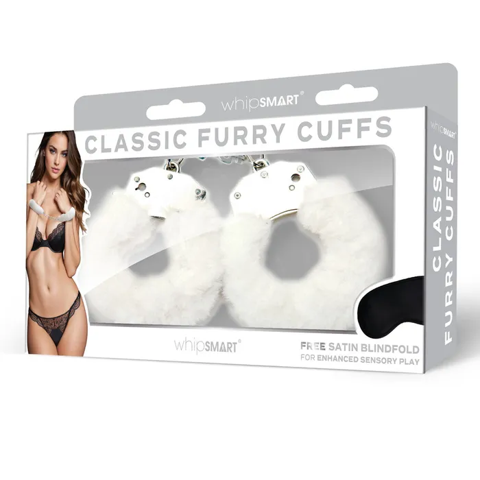 WhipSmart Classic Furry Cuffs - White-(ws1503) | WhipSmart Couples WhipSmart Classic Furry Cuffs - White-(ws1503) | WhipSmart Couples