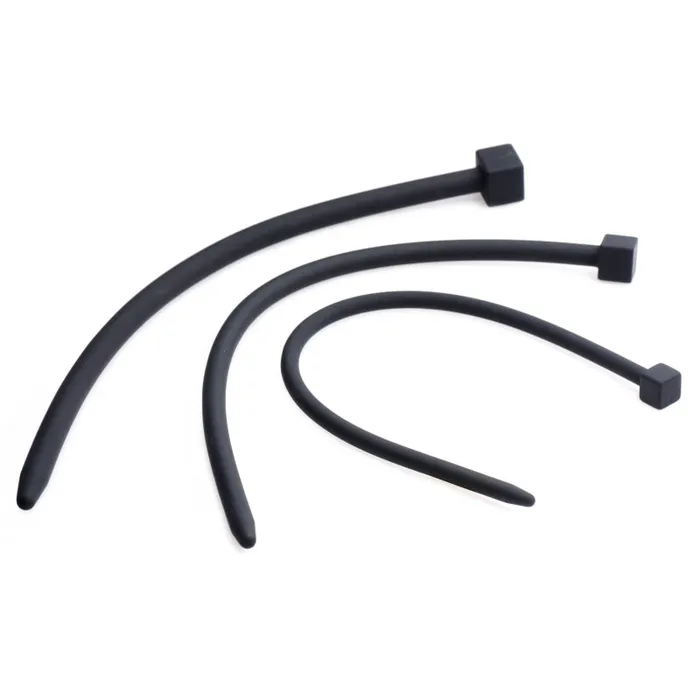 XR Brands Master Series Male Sex Toys Master Series Bolted Deluxe XL Urethral Sound Set Black XR Brands Master Series Male Sex Toys Master Series Bolted Deluxe XL Urethral Sound Set Black
