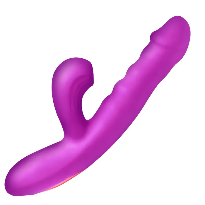 XR Brands Shegasm Vibrators Thrust Wave Thrusting and Sucking Rabbit Vibrator Purple XR Brands Shegasm Vibrators Thrust Wave Thrusting and Sucking Rabbit Vibrator Purple