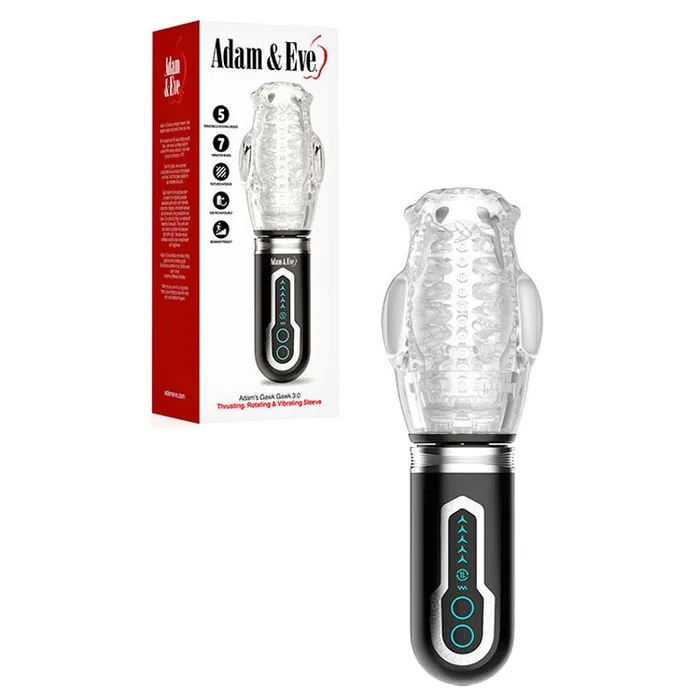 Adam Eve Adams Gawk Gawk 30 Clear USB Rechargeable Thrusting Rotating Vibrating Masturbator Adam Eve Male Sex Toys Adam Eve Adams Gawk Gawk 30 Clear USB Rechargeable Thrusting Rotating Vibrating Masturbator Adam Eve Male Sex Toys