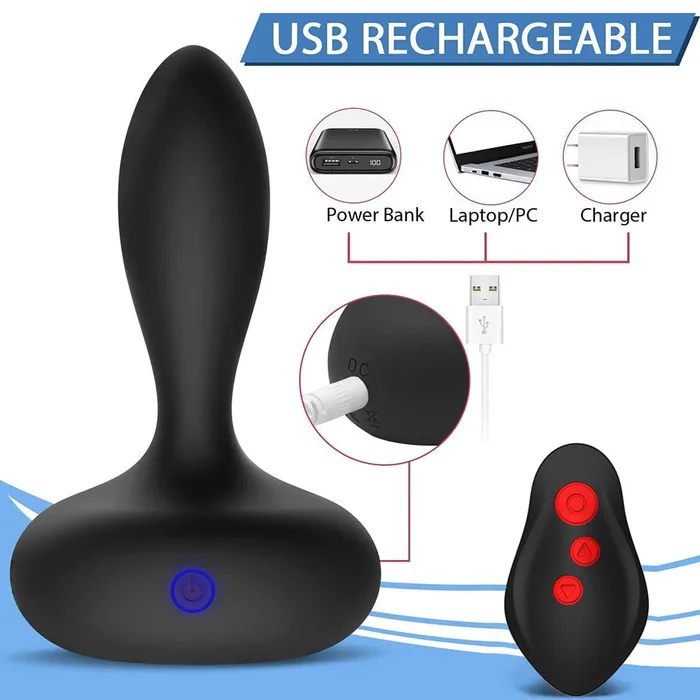 Automatic Inflatable Anal Vibrator Body Safe Silicone sex toys for us Female Sex Toys