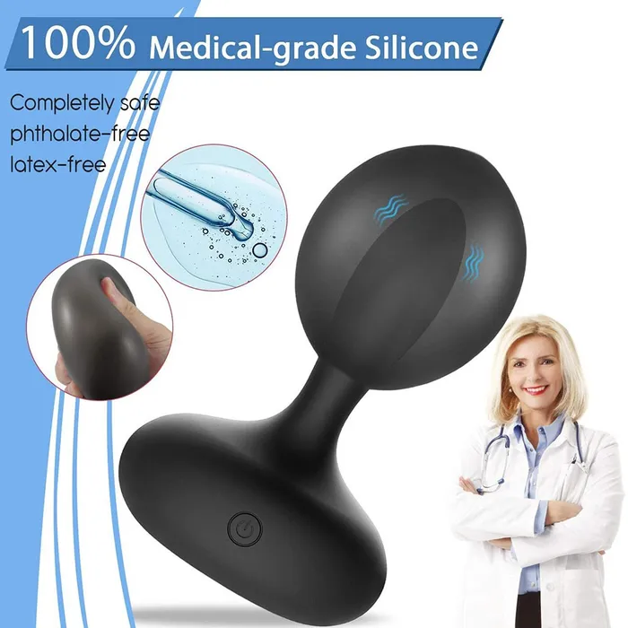 Automatic Inflatable Anal Vibrator Body Safe Silicone sex toys for us Female Sex Toys