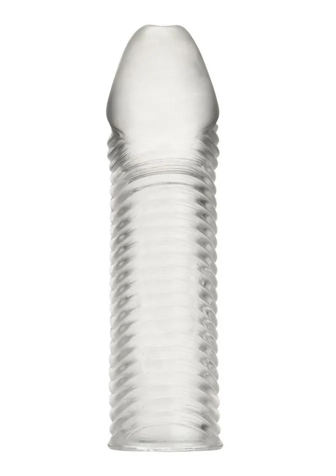 Blue Line CandB Gear Male Sex Toys Blue Line Wavy Ribbed Penis Extension