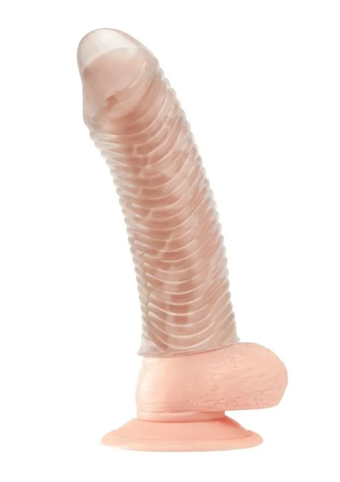 Blue Line CandB Gear Male Sex Toys Blue Line Wavy Ribbed Penis Extension